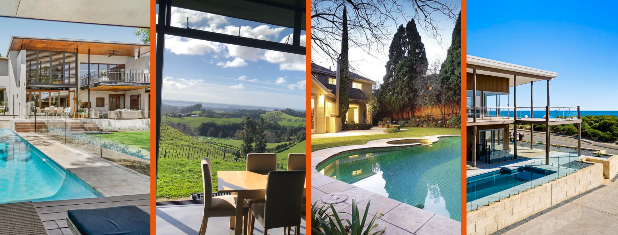 Tranquil homes with pools available this summer in Australia and New Zealand