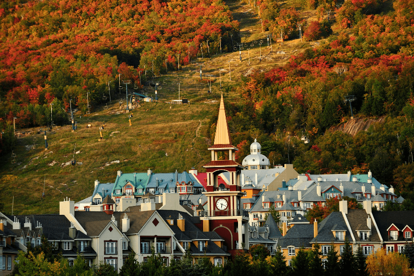 The Village at Mont Tremblant Ski Resort in the fall